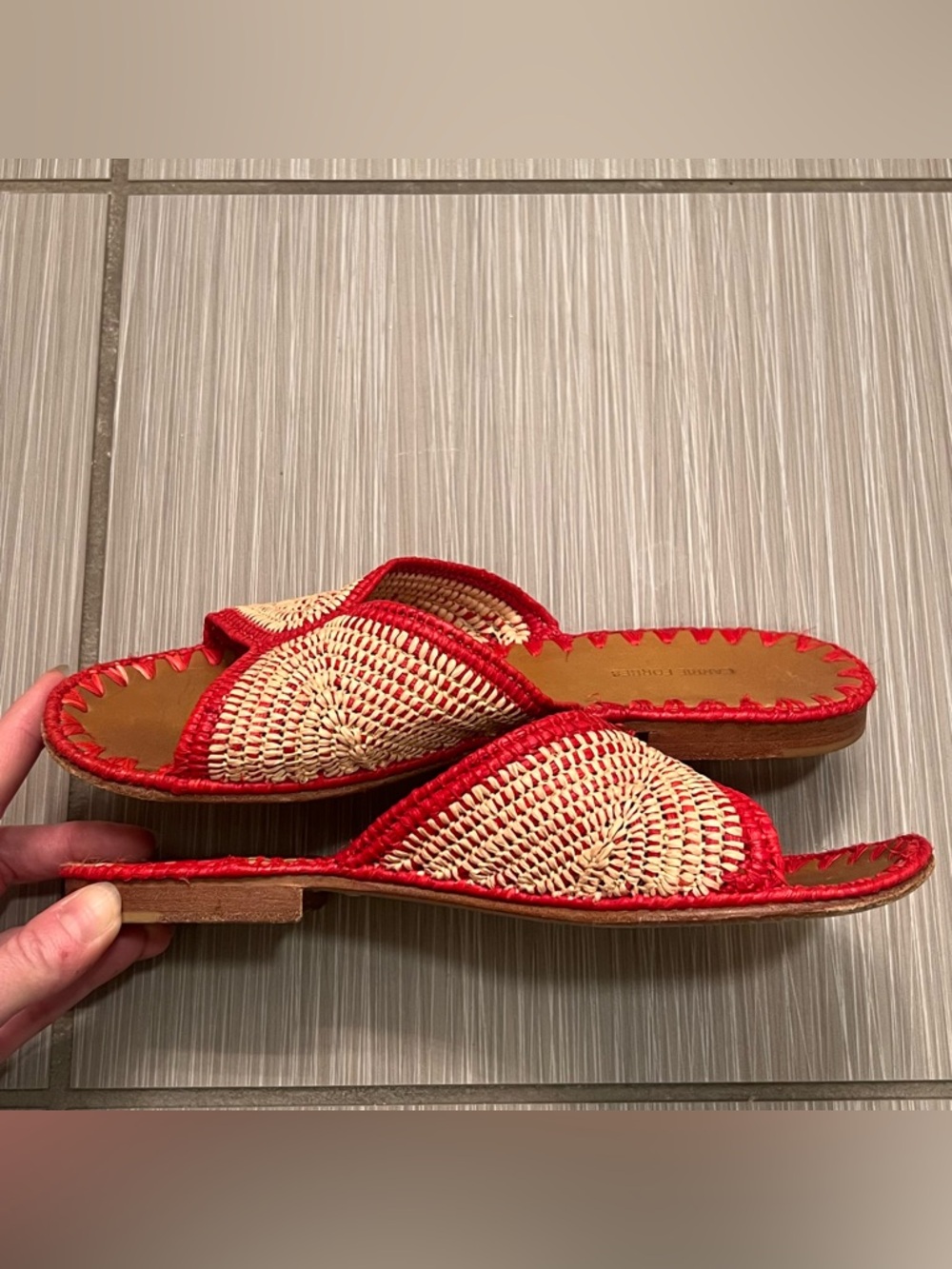 Carrie Forbes Salon Miste
Woven Raffia Sandal Red Crimson Natural
Slides - Picture 3 of 9